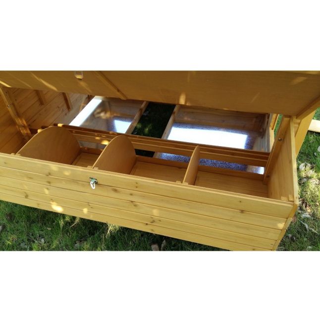 Grand poulailler Bassette XXL 15 à 18 poules toit vert