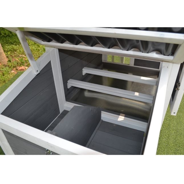 Poulailler Toit Plastique 2 à 4 poules toit plastique ondulé